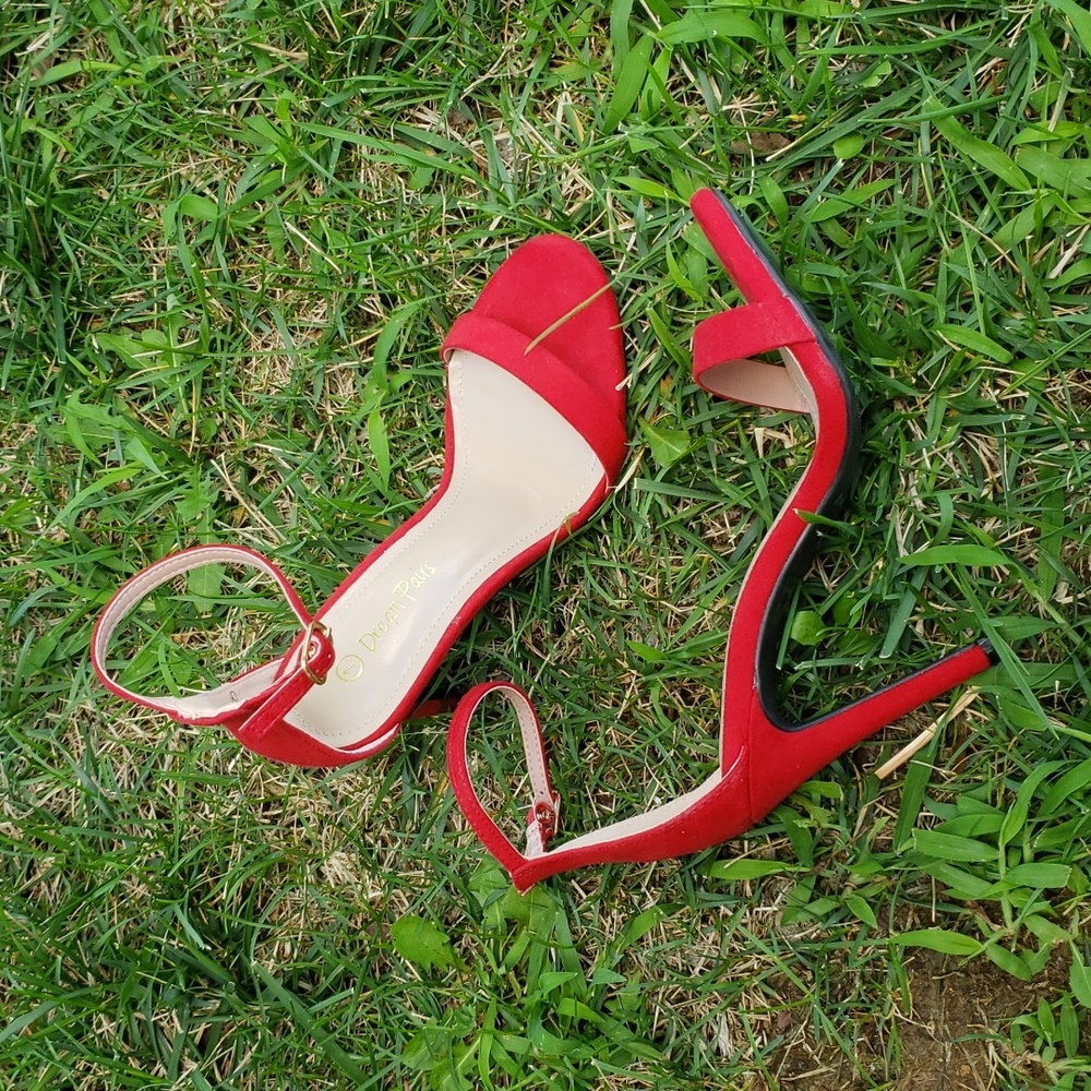 Dream Pairs Karrie Suede Wrap Around the Ankle High Heels (Size 7)